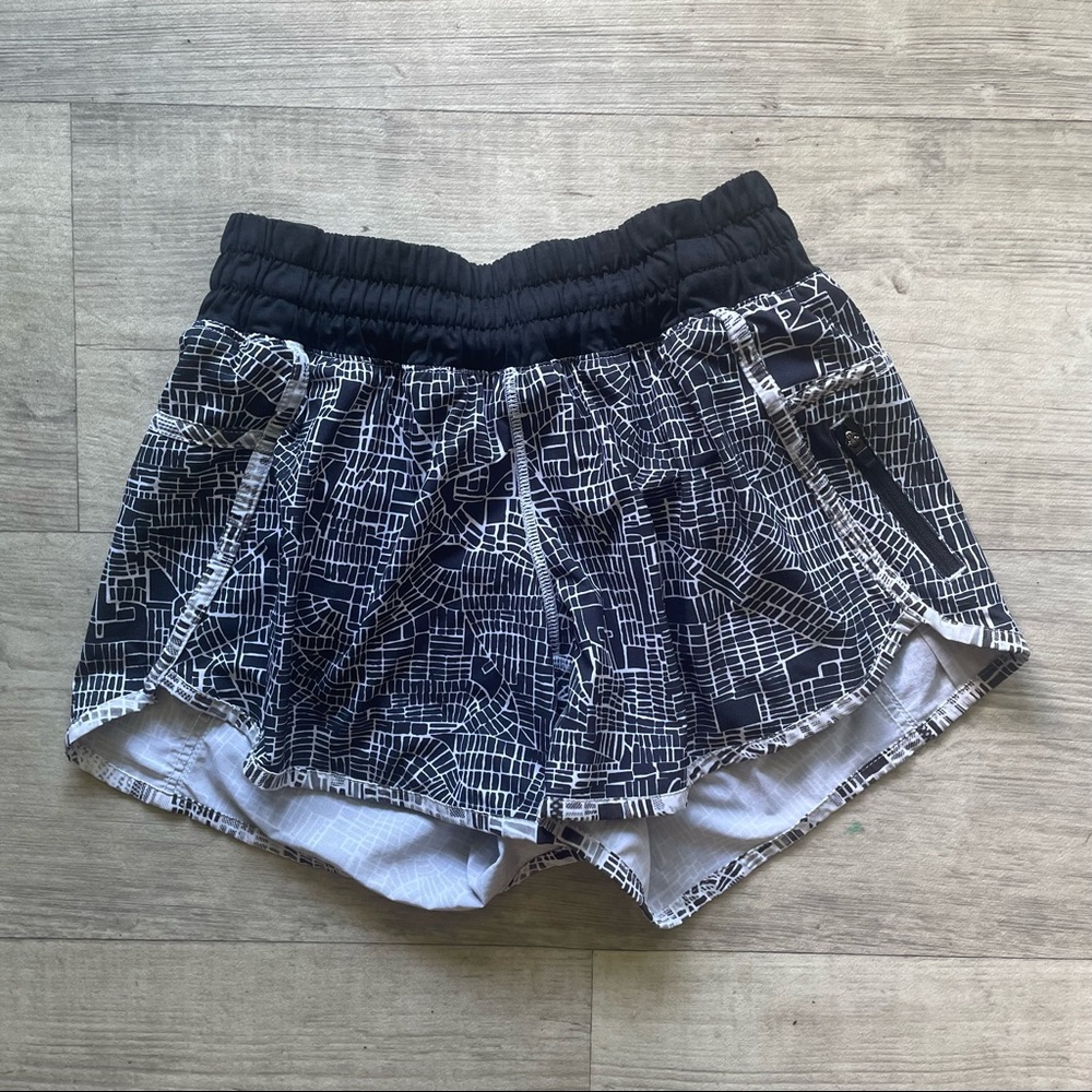 lululemon athletica Black and White Athletic Shorts